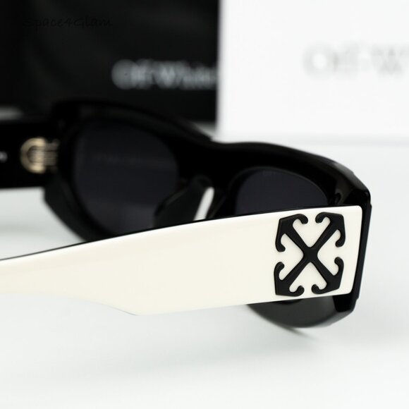 Off-White Women Sunglasses White Black Grey Oval OERI13O ORLANDO 0107 BRAND NEW main image 5